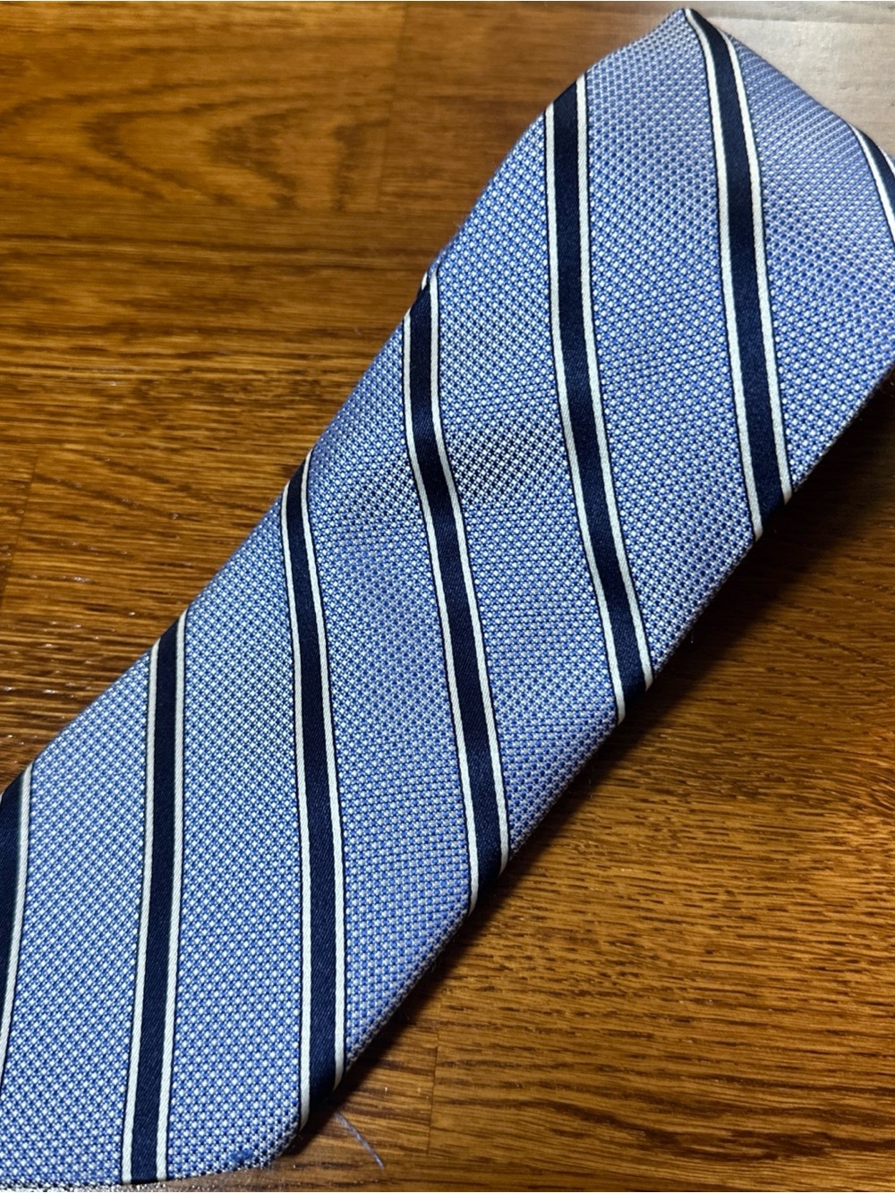 STRIPED HAINES & BONNER OF LONDON  HAND MADE 100% SILK MENS TIE